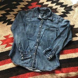 GAP denim button up shirt